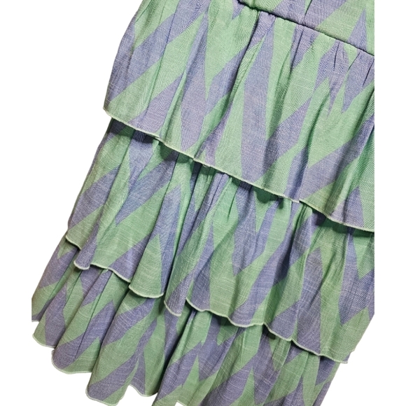 Teeze Me stripped sleeveless dress with ruffles. Size 9 - Picture 3 of 5